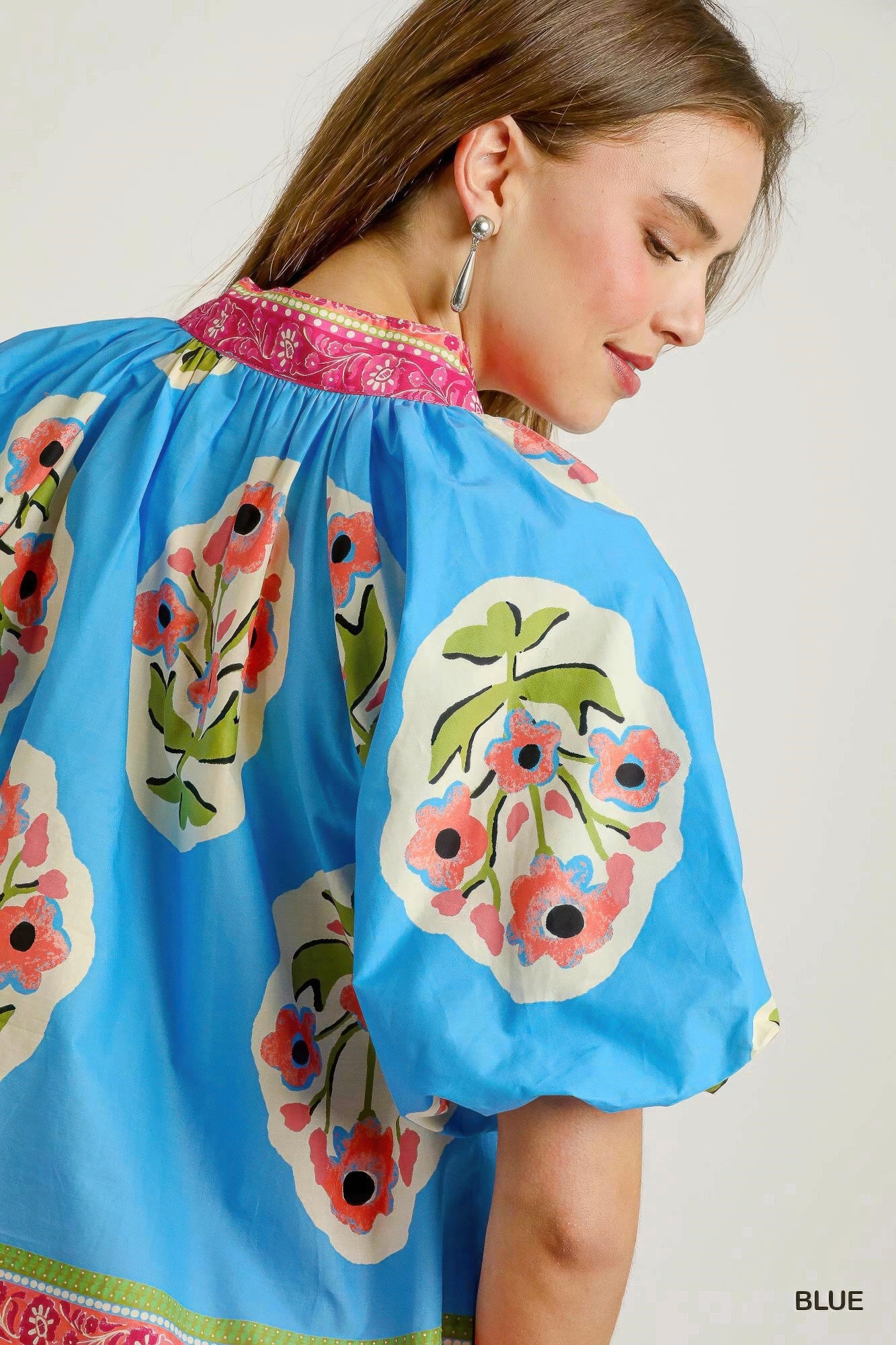 Boho-chic Floral Print Blouse         