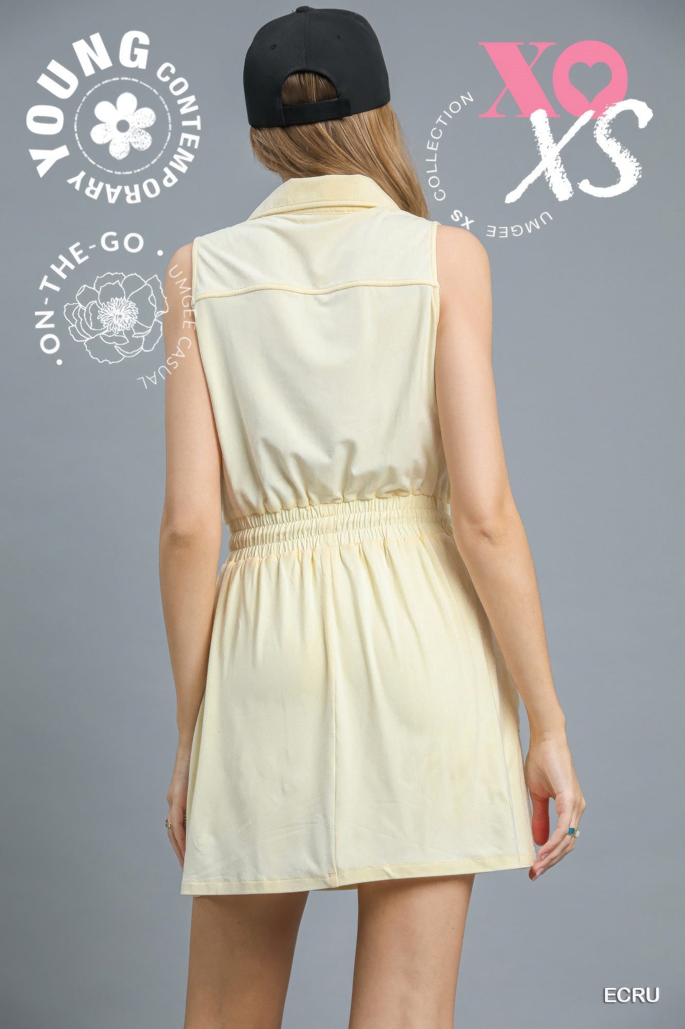 Zip Front Casual Mini Dress           