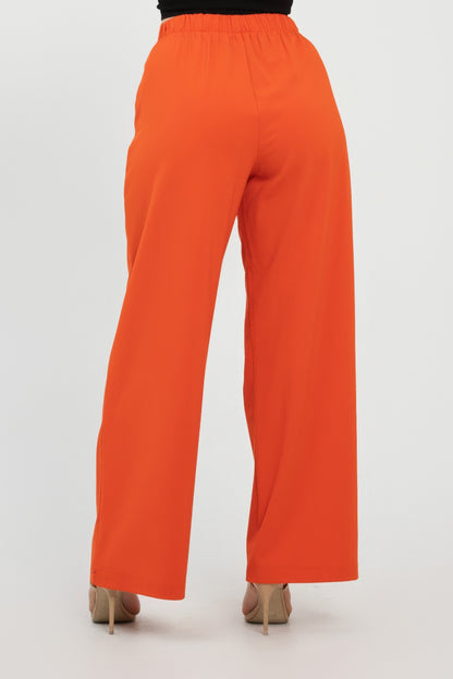 Front Button Fold-over Inside Zipper Pants           