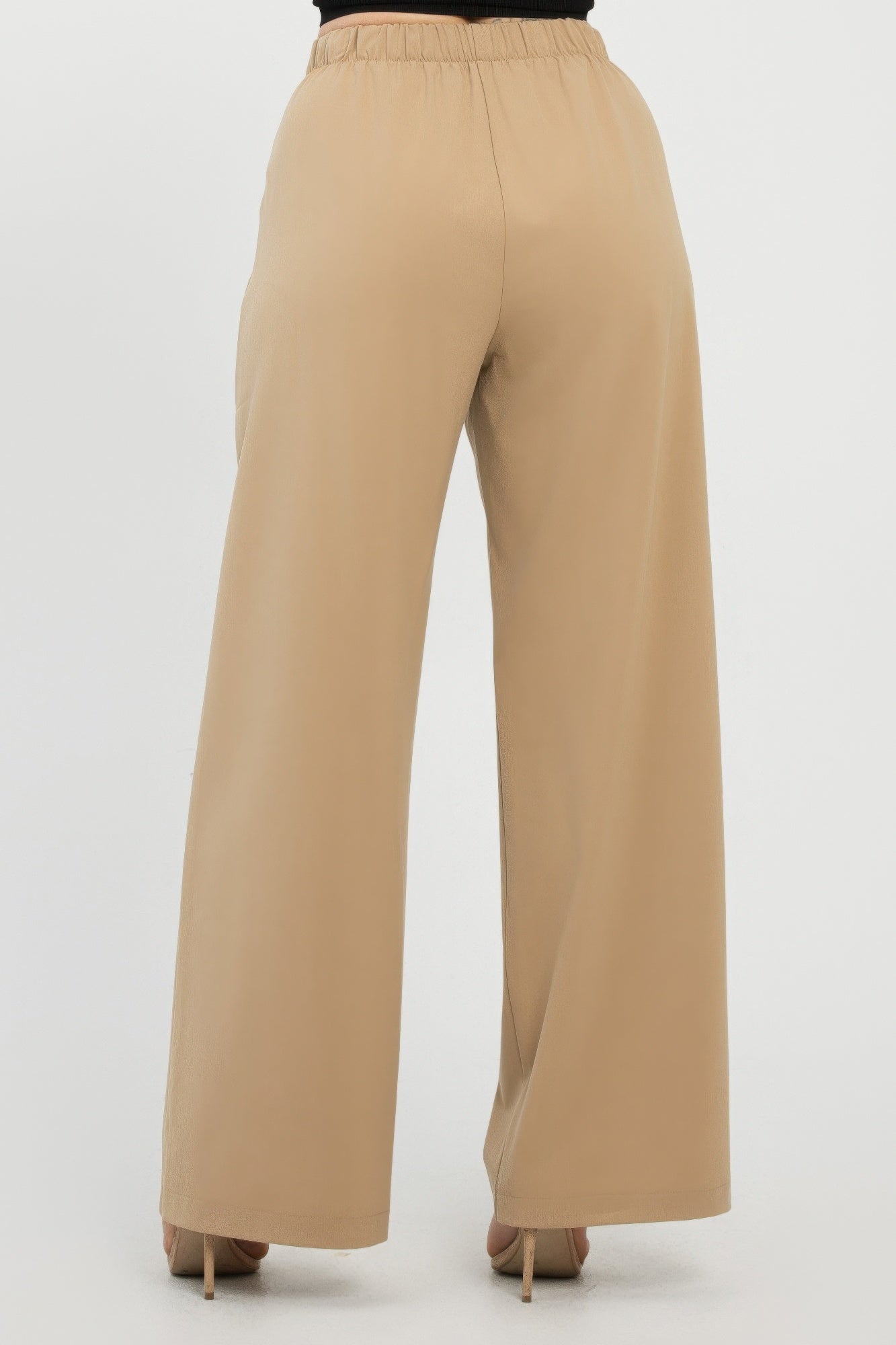 Front Button Fold-over Inside Zipper Pants           