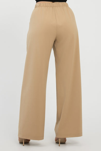 Front Button Fold-over Inside Zipper Pants           