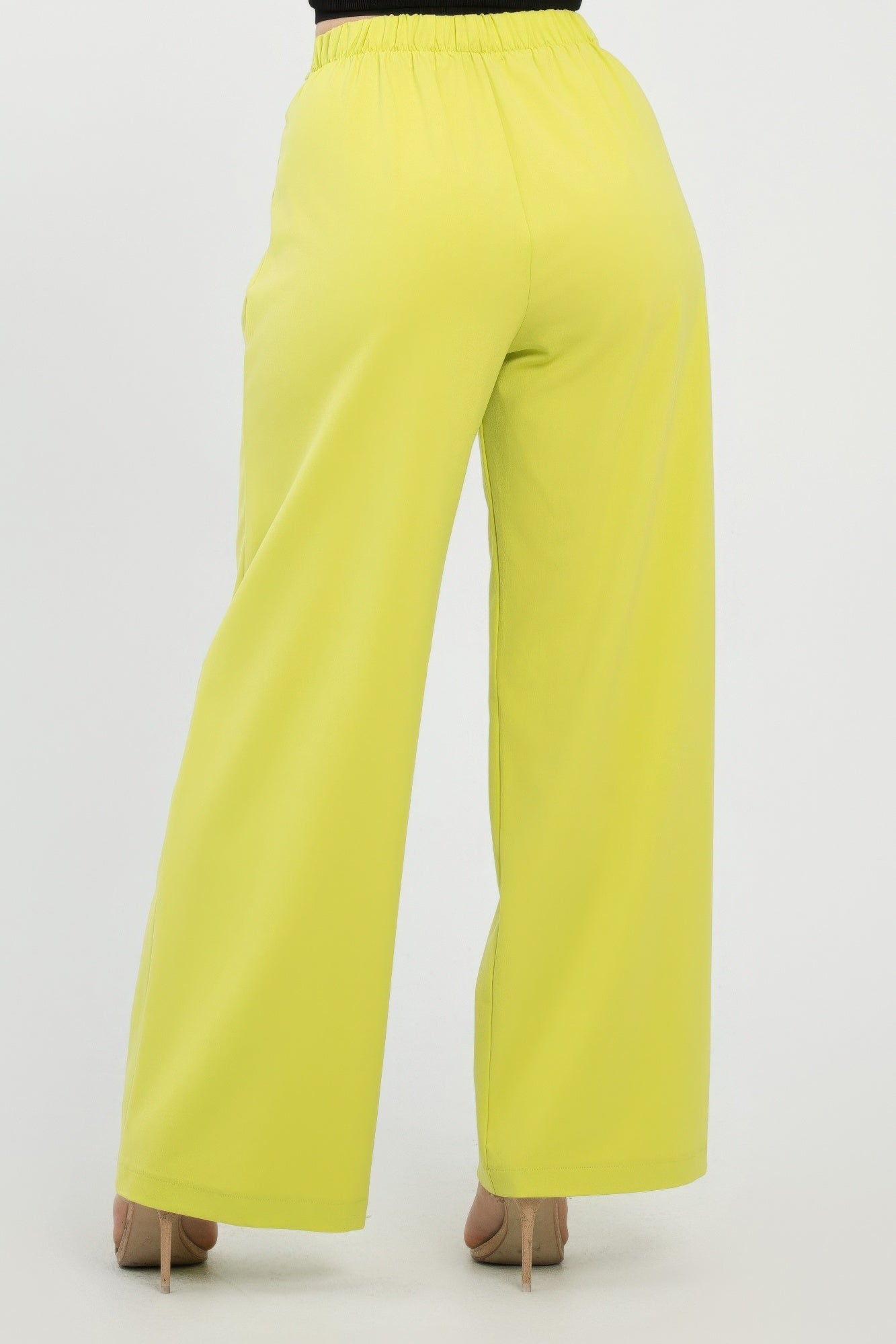 Front Button Fold-over Inside Zipper Pants           