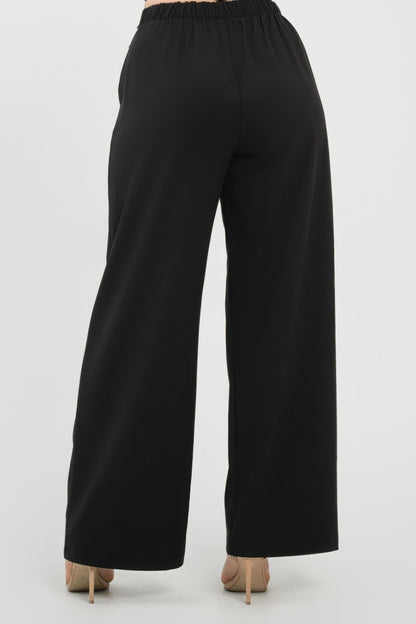 Front Button Fold-over Inside Zipper Pants           