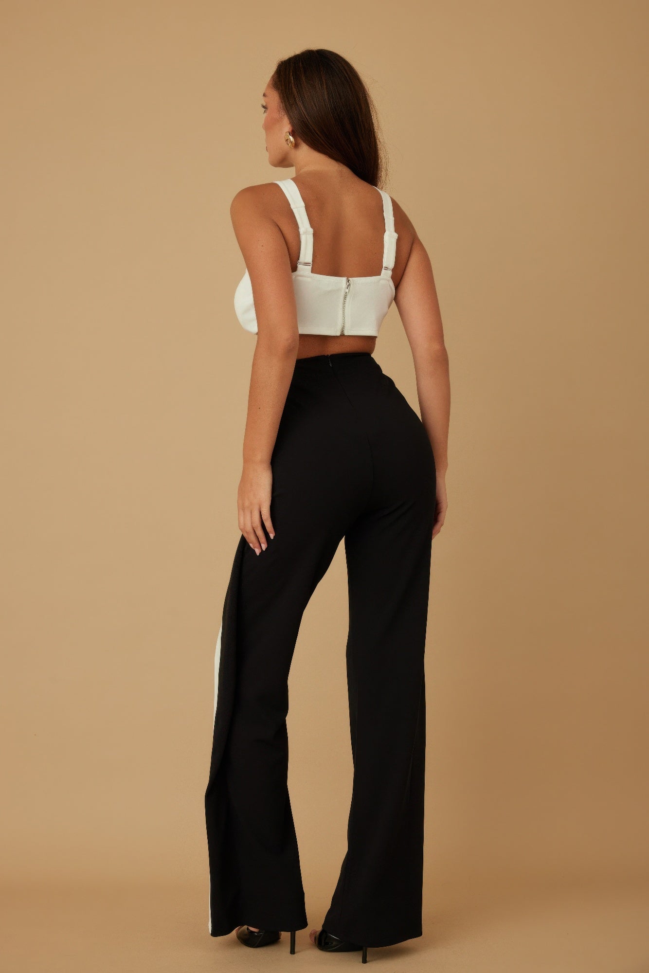 X Ribbon Open Jumpsuit        