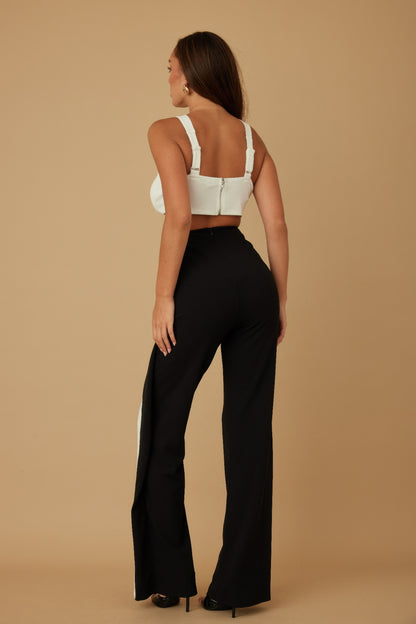 X Ribbon Open Jumpsuit        