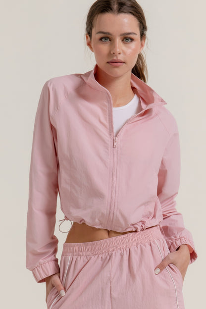Long Slv Crop Activewear Anorak Jacket         