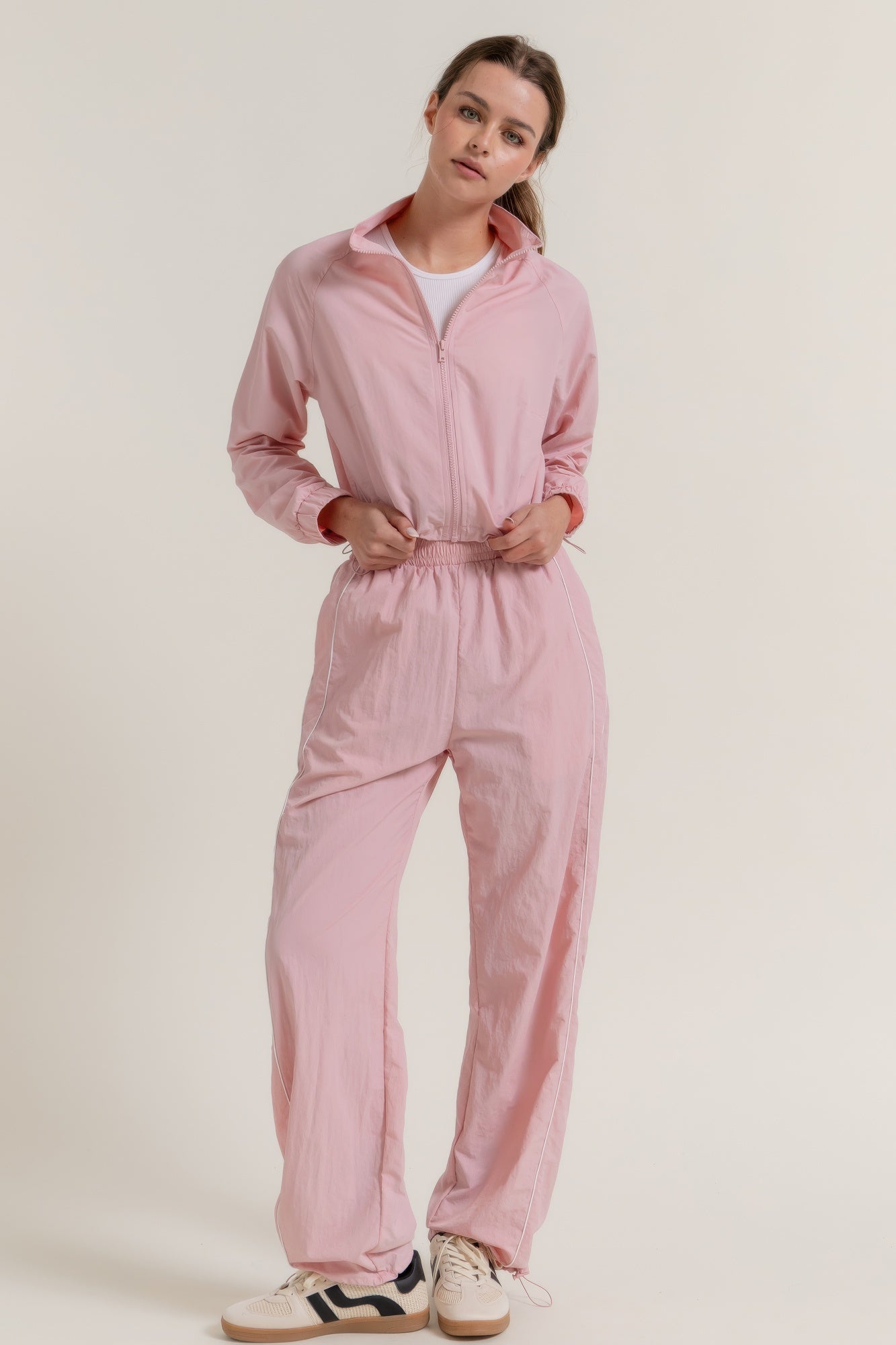 Long Slv Crop Activewear Anorak Jacket         