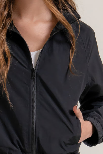 Long Slv Crop Activewear Anorak Jacket         
