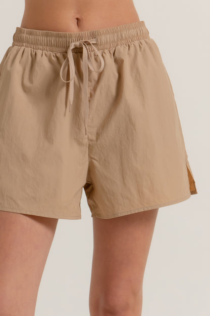 Anorak Side Slit Workout Shorts       