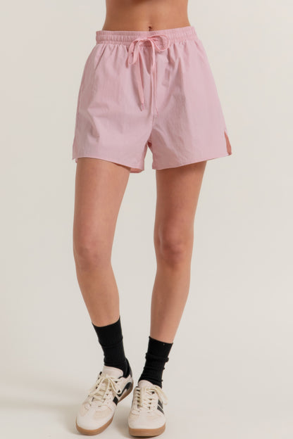 Anorak Side Slit Workout Shorts       