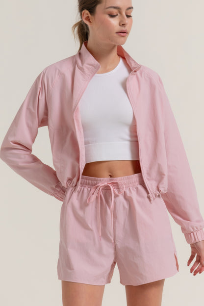 Anorak Side Slit Workout Shorts       