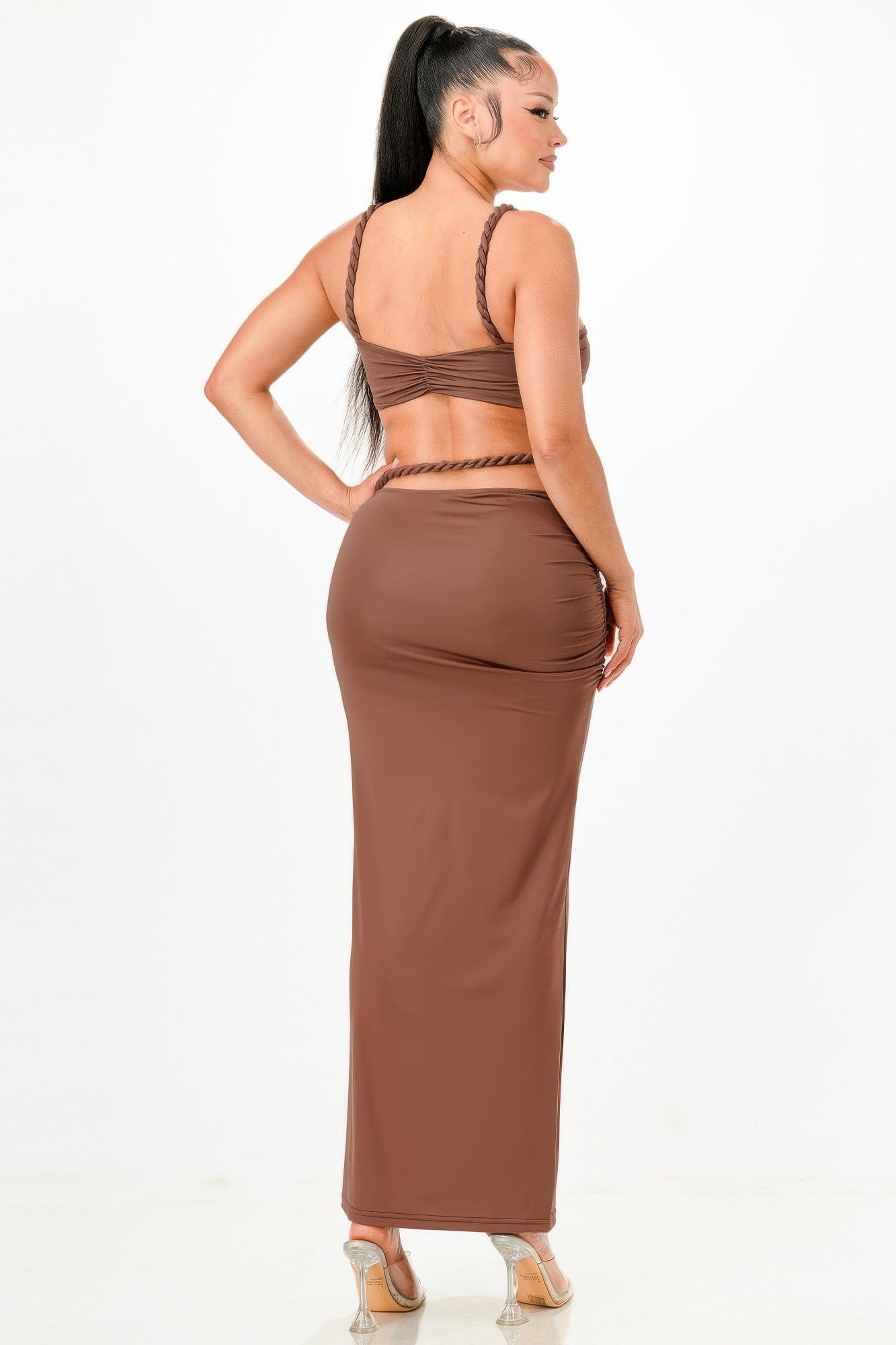Cord Top And Skirt Set          