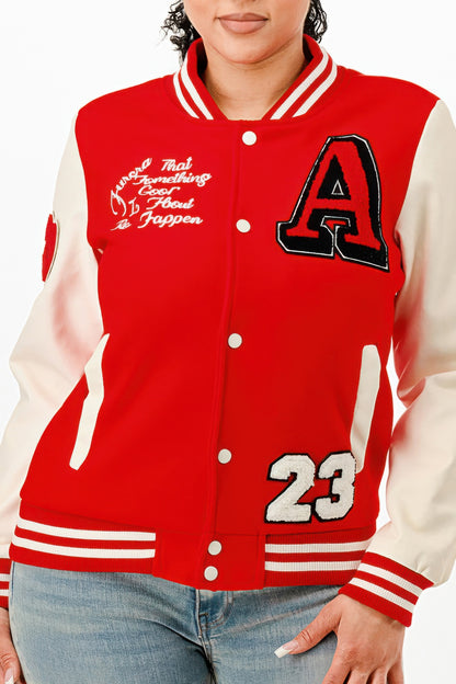 Patch Varsity Bomber Jacket        