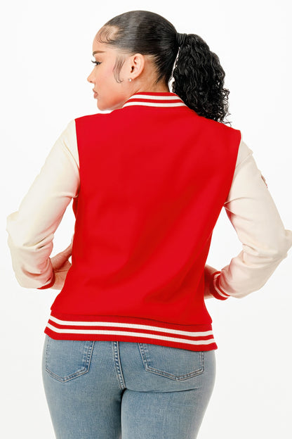 Patch Varsity Bomber Jacket        
