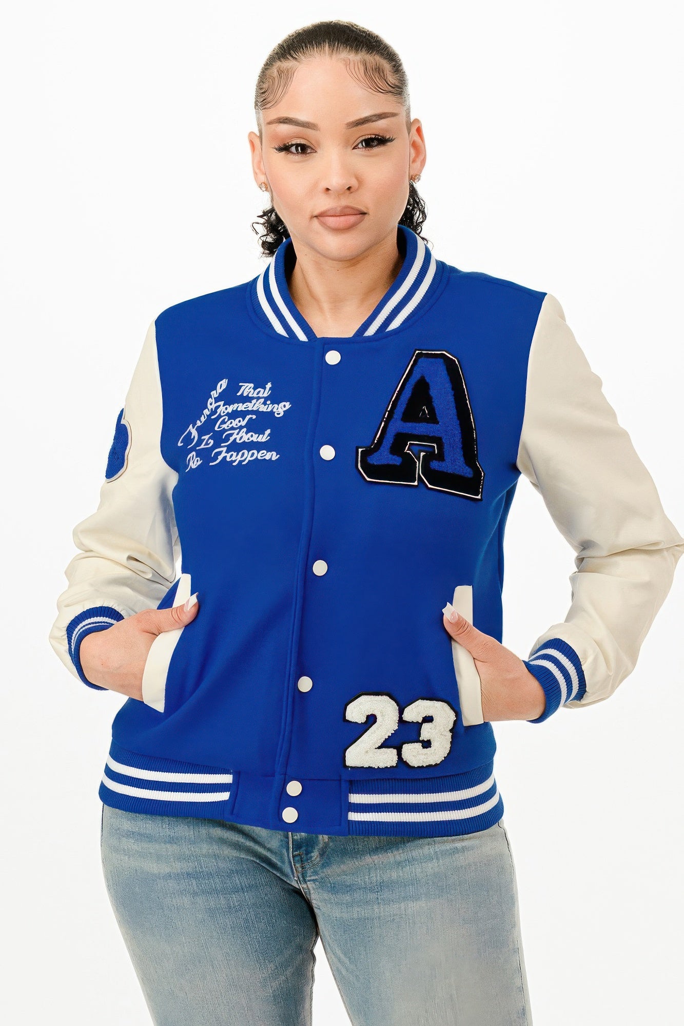 Patch Varsity Bomber Jacket        