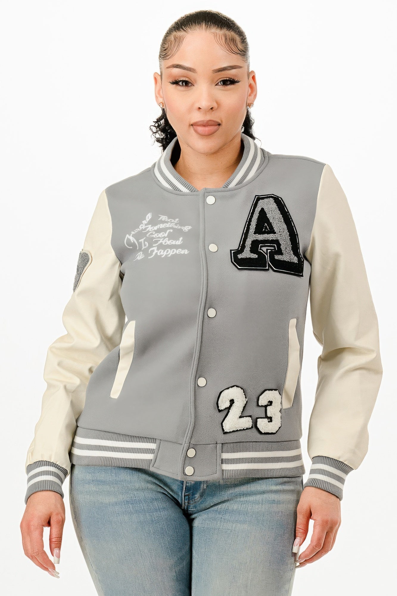 Patch Varsity Bomber Jacket        