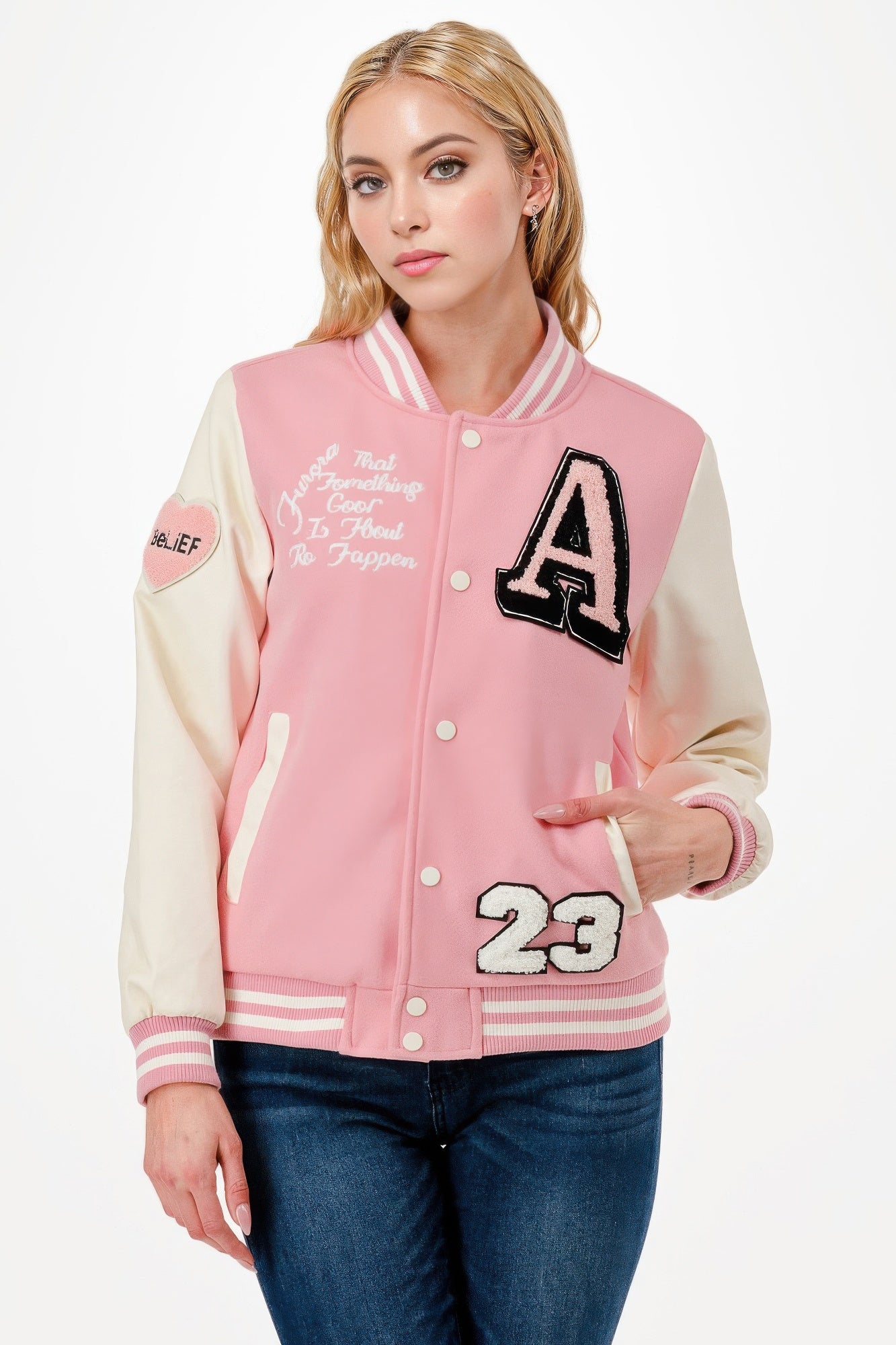 Patch Varsity Bomber Jacket        