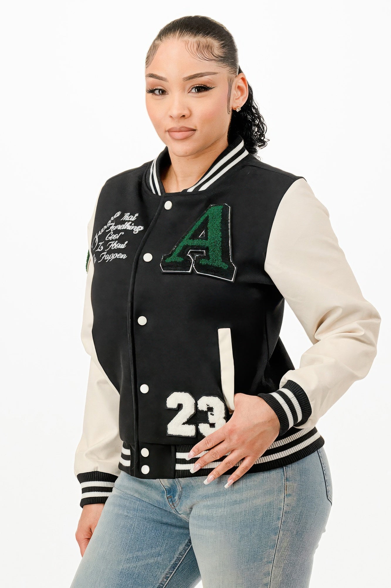 Patch Varsity Bomber Jacket        