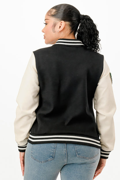 Patch Varsity Bomber Jacket        