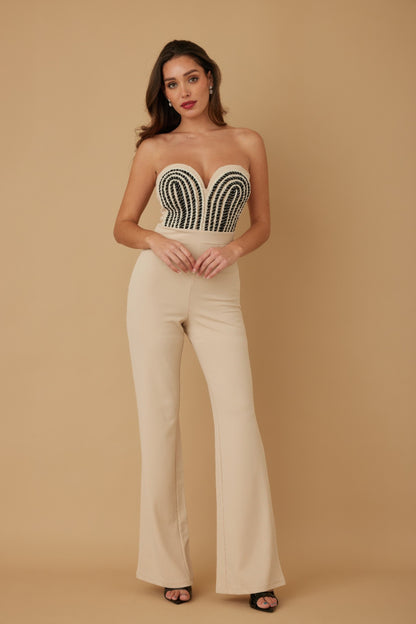 Threaded Twisted Rope Knot Tie Jumpsuit         
