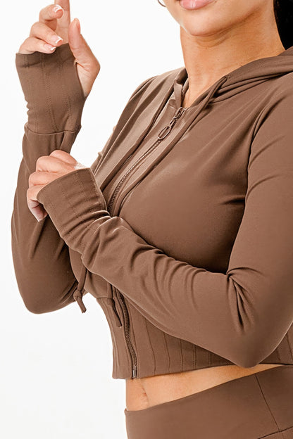 Butter Soft Crop Hoodie And Flare Pants Set