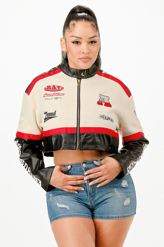 Colorblock Crop Jacket            