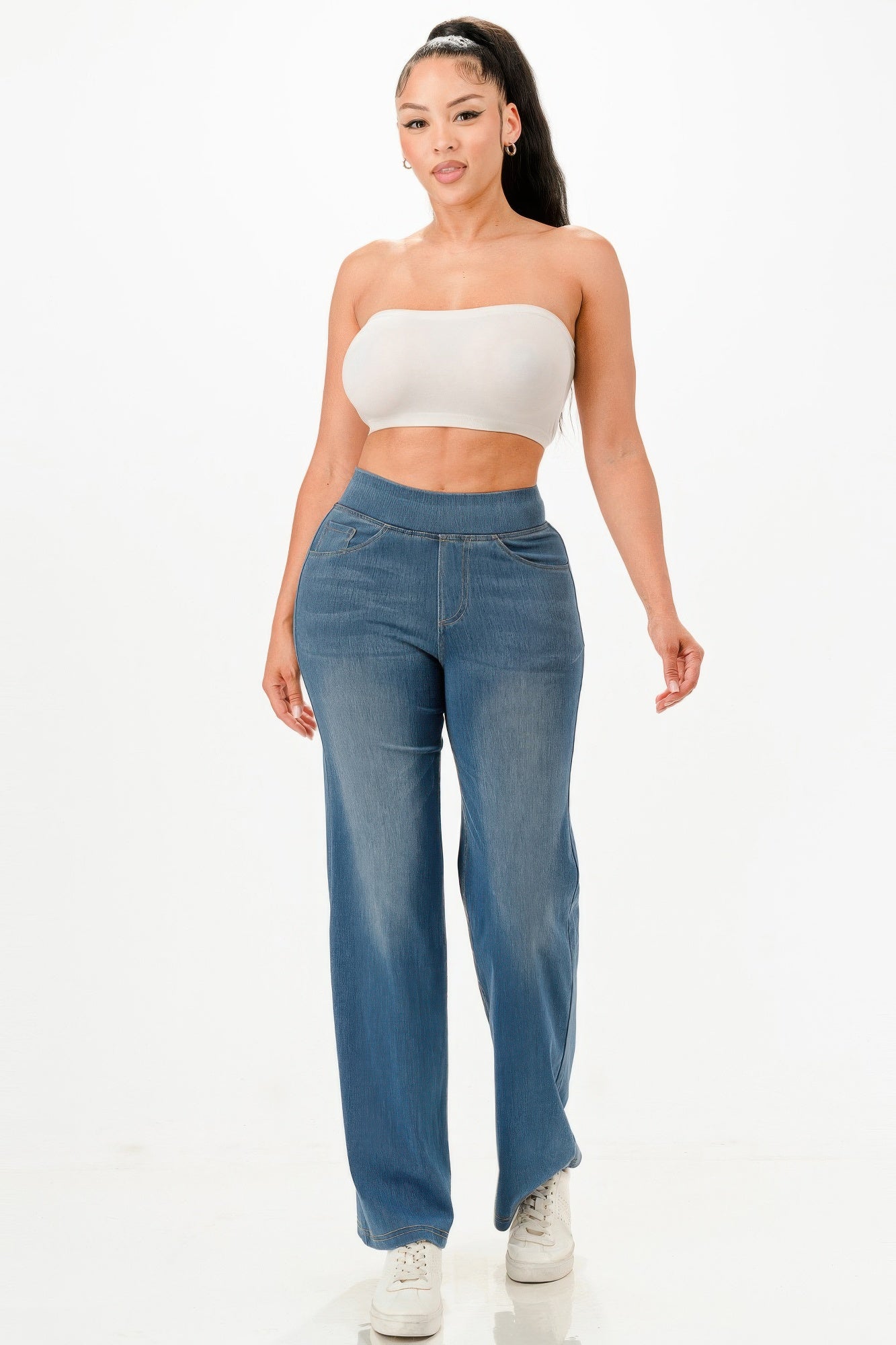 Ultra Soft Flare Baggy Jeans            