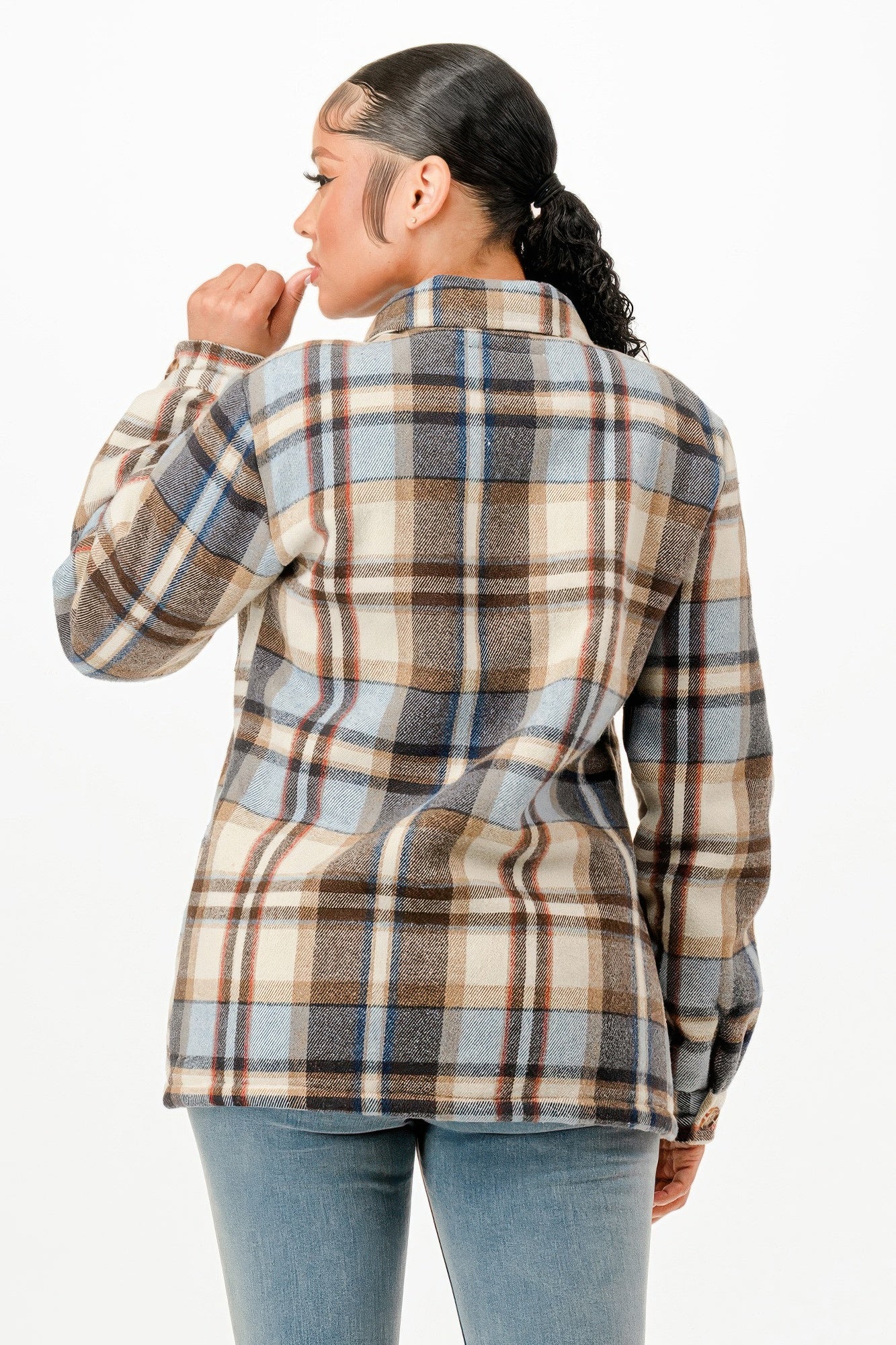 Sherpa Lined Flannel Warm Jacket         