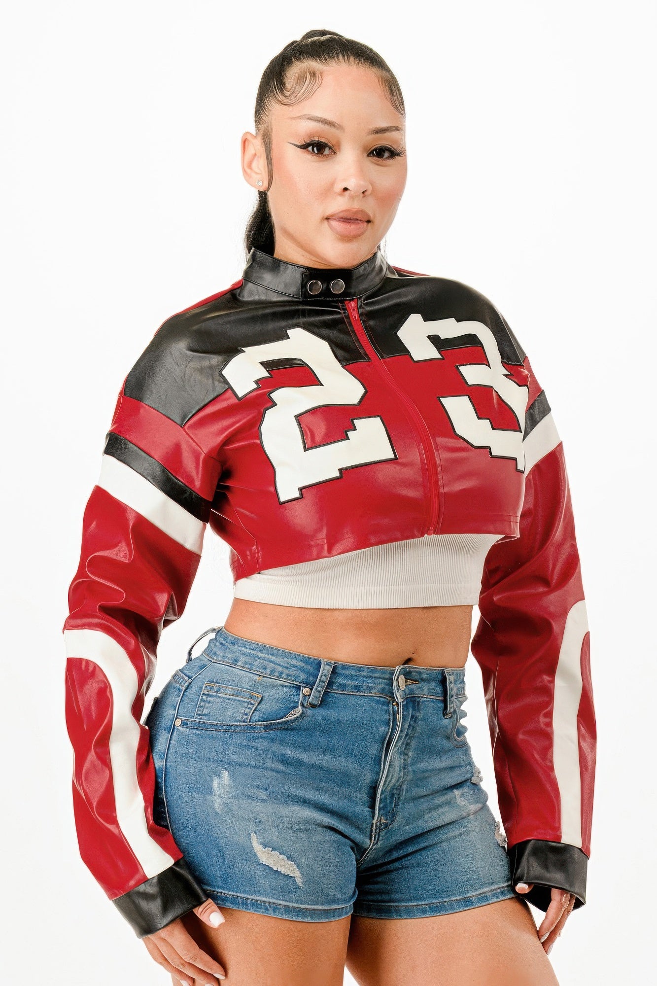 Cropped Moto Jacket          