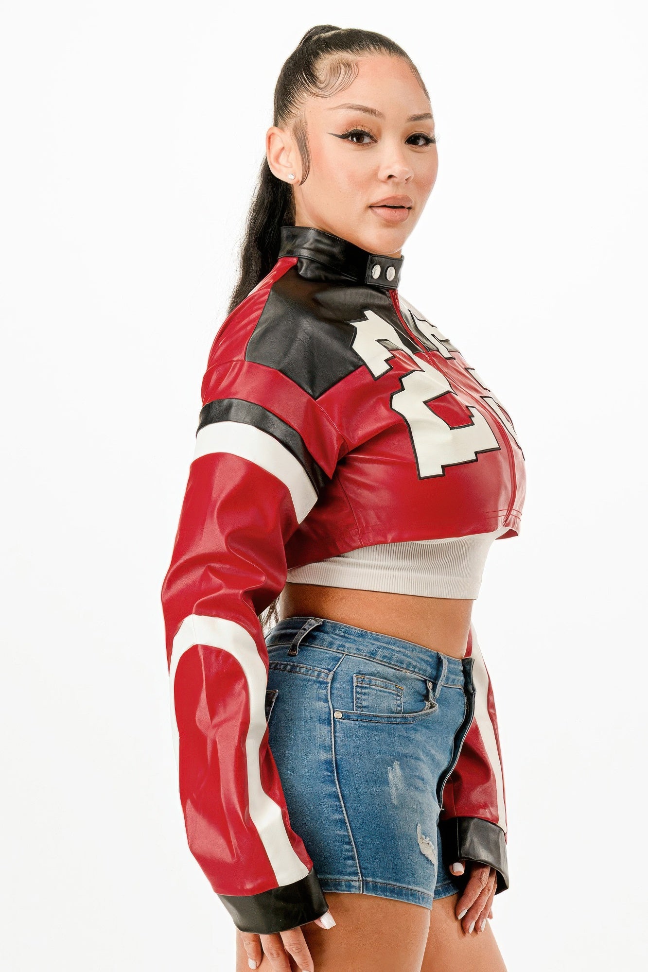 Cropped Moto Jacket          