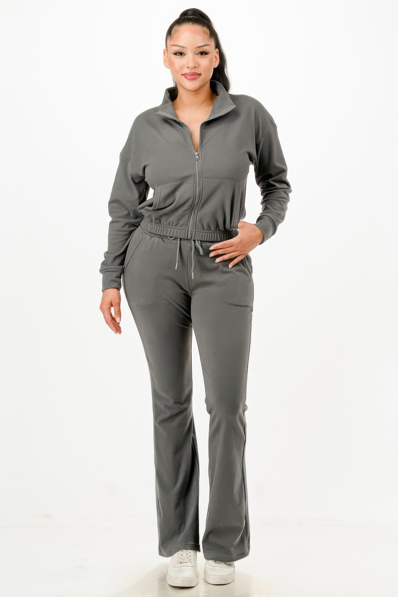 Soft Zipup Track Suit Set         