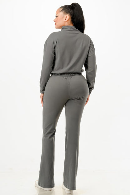 Soft Zipup Track Suit Set         