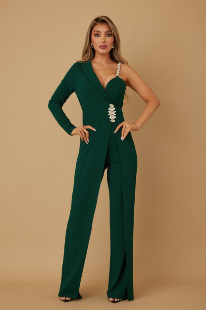 Jewel One Strap Shoulder Jumpsuit