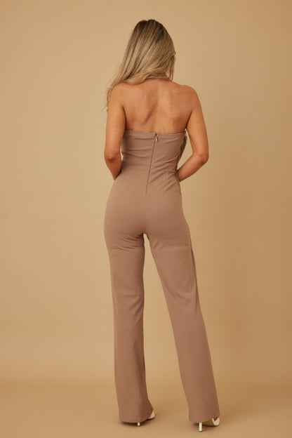 Flap Strapless Chain Jumpsuit