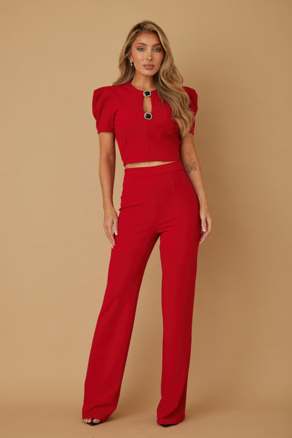 Puff Cap Sleeve Jewel Detail Sets
