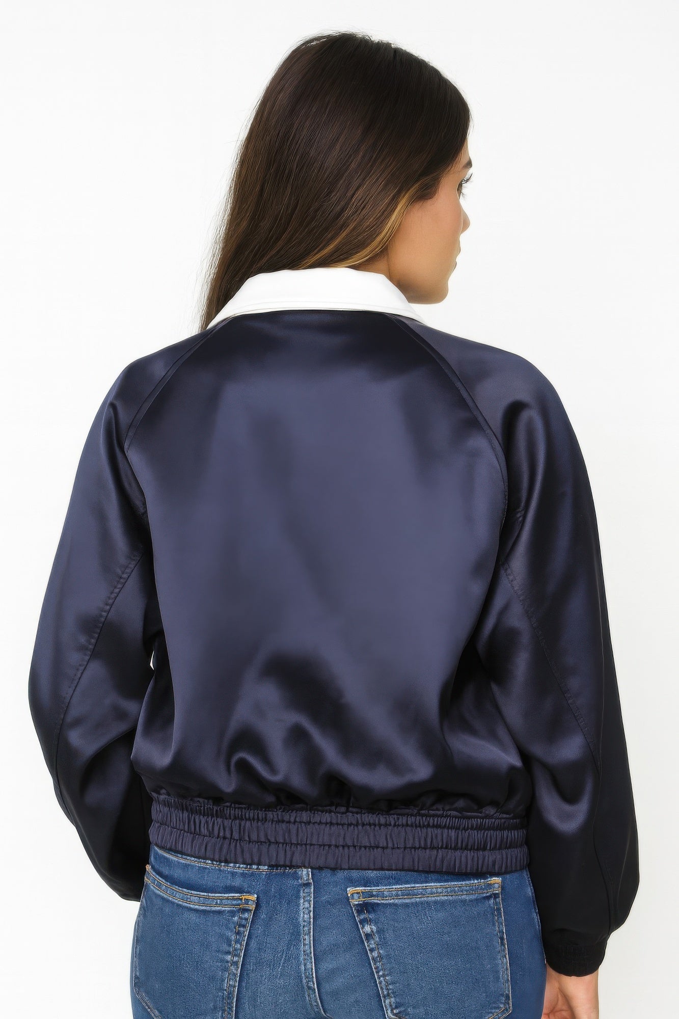 Collared Zipper Down Jacket        