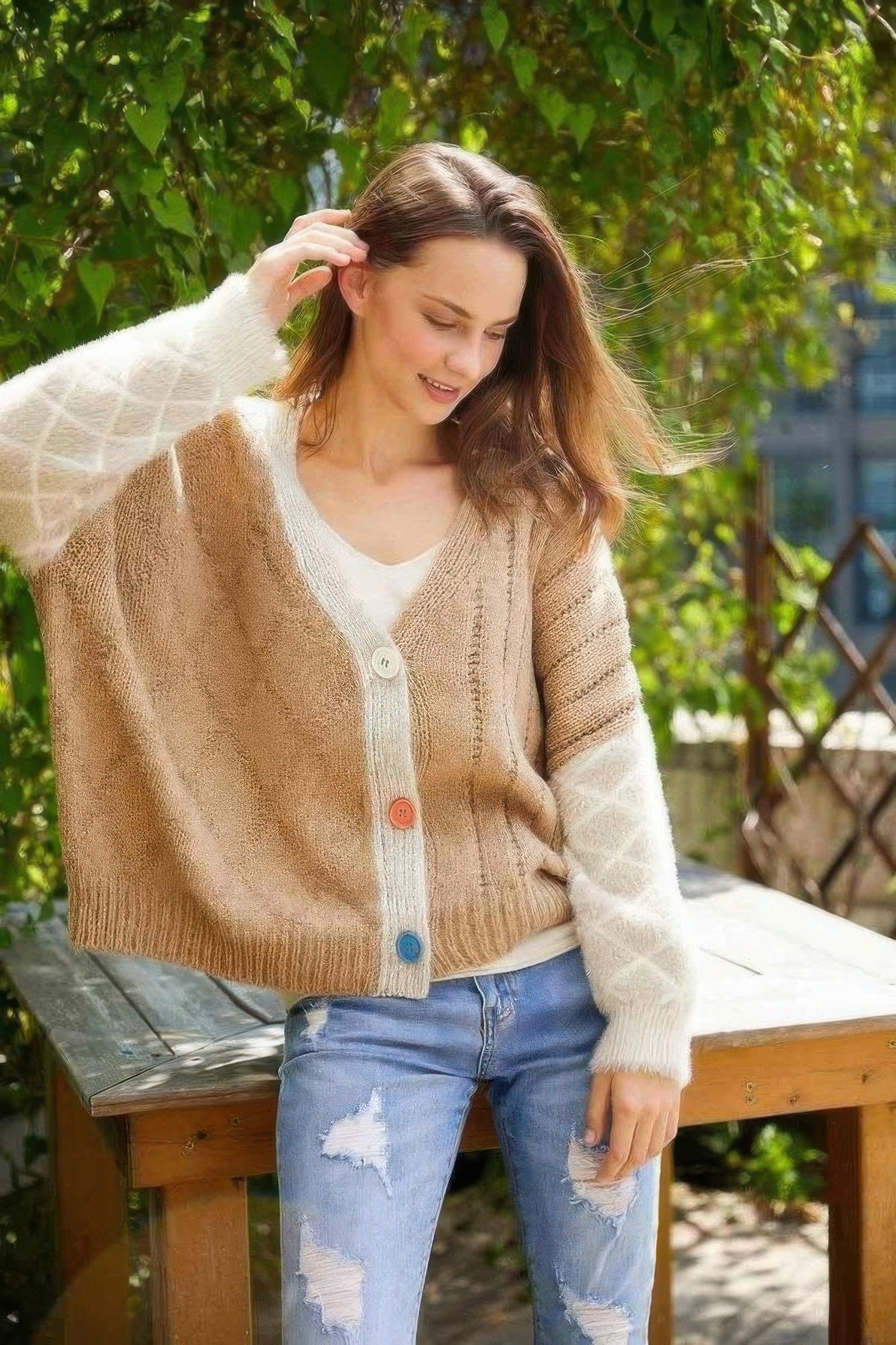Front Drop Shoulder Cardigan      