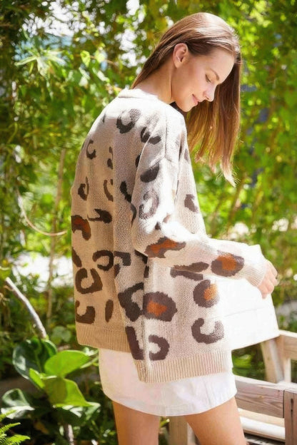 Leopard Button Down Cardigan             