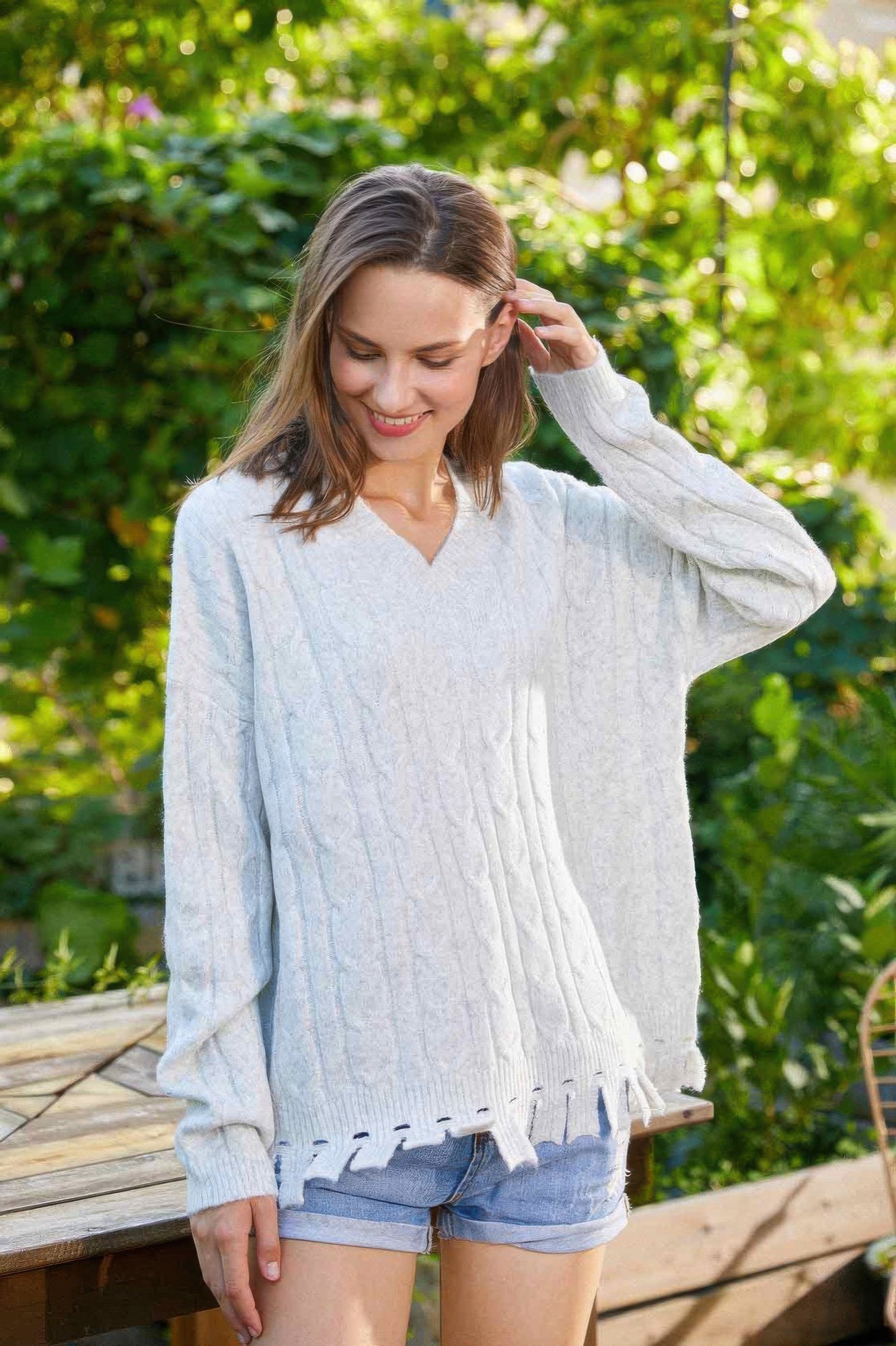 Solid Knit Sweater              