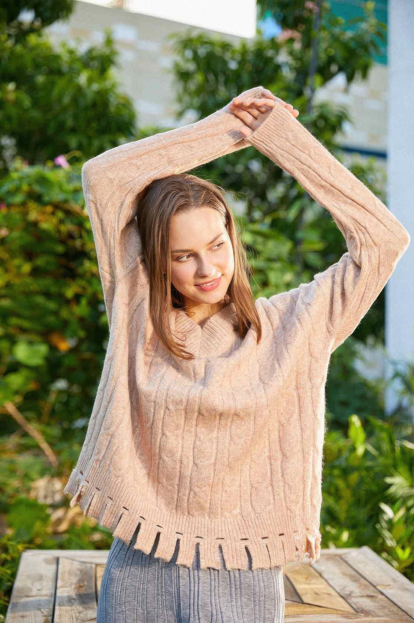 Solid Knit Sweater              