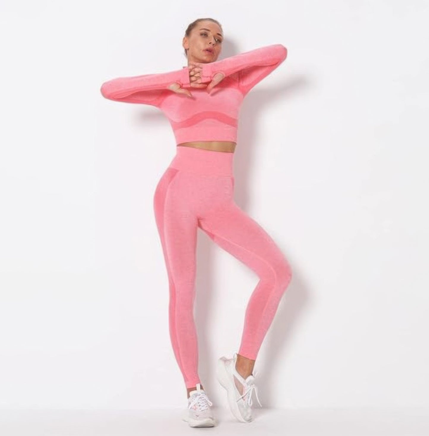 Seamless Long Sleeve Yoga Set      