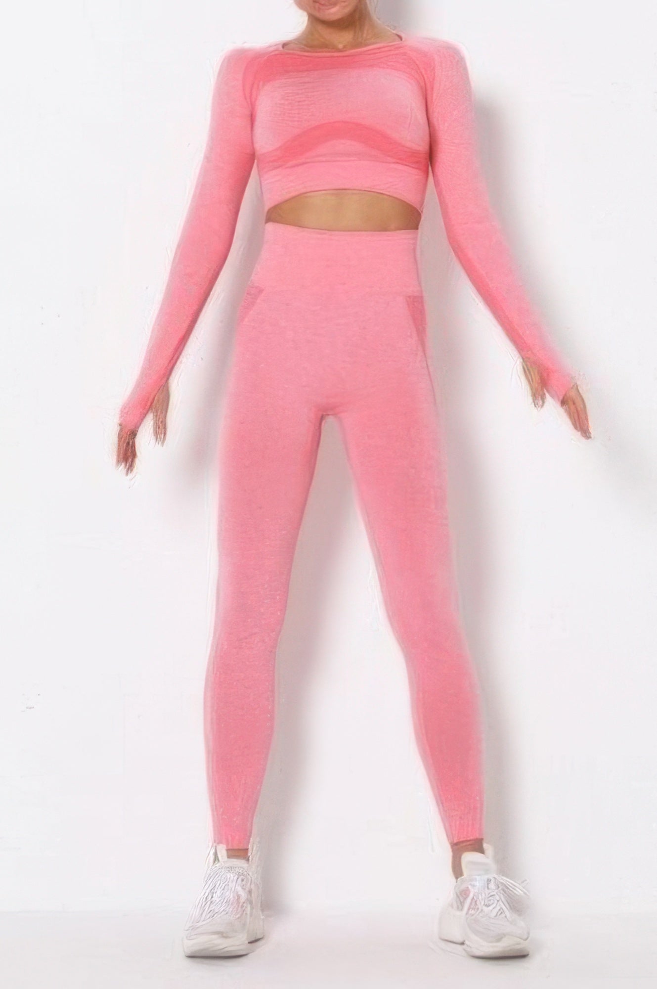Seamless Long Sleeve Yoga Set      