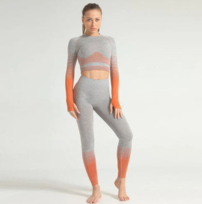 Stripe Seamless Yoga Set      