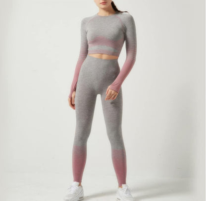 Stripe Seamless Yoga Set      