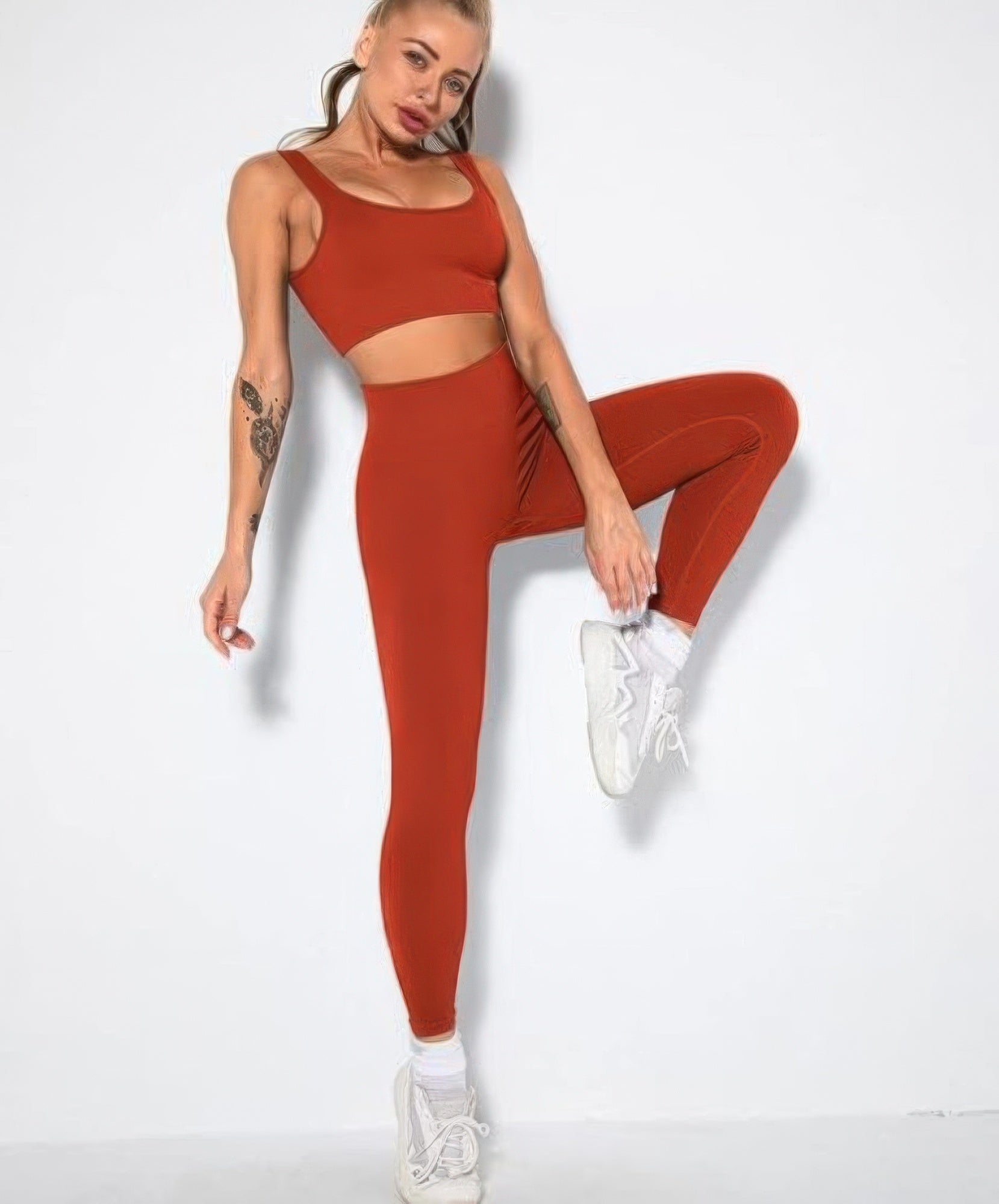 Ribbed Two Piece Activewear Set         
