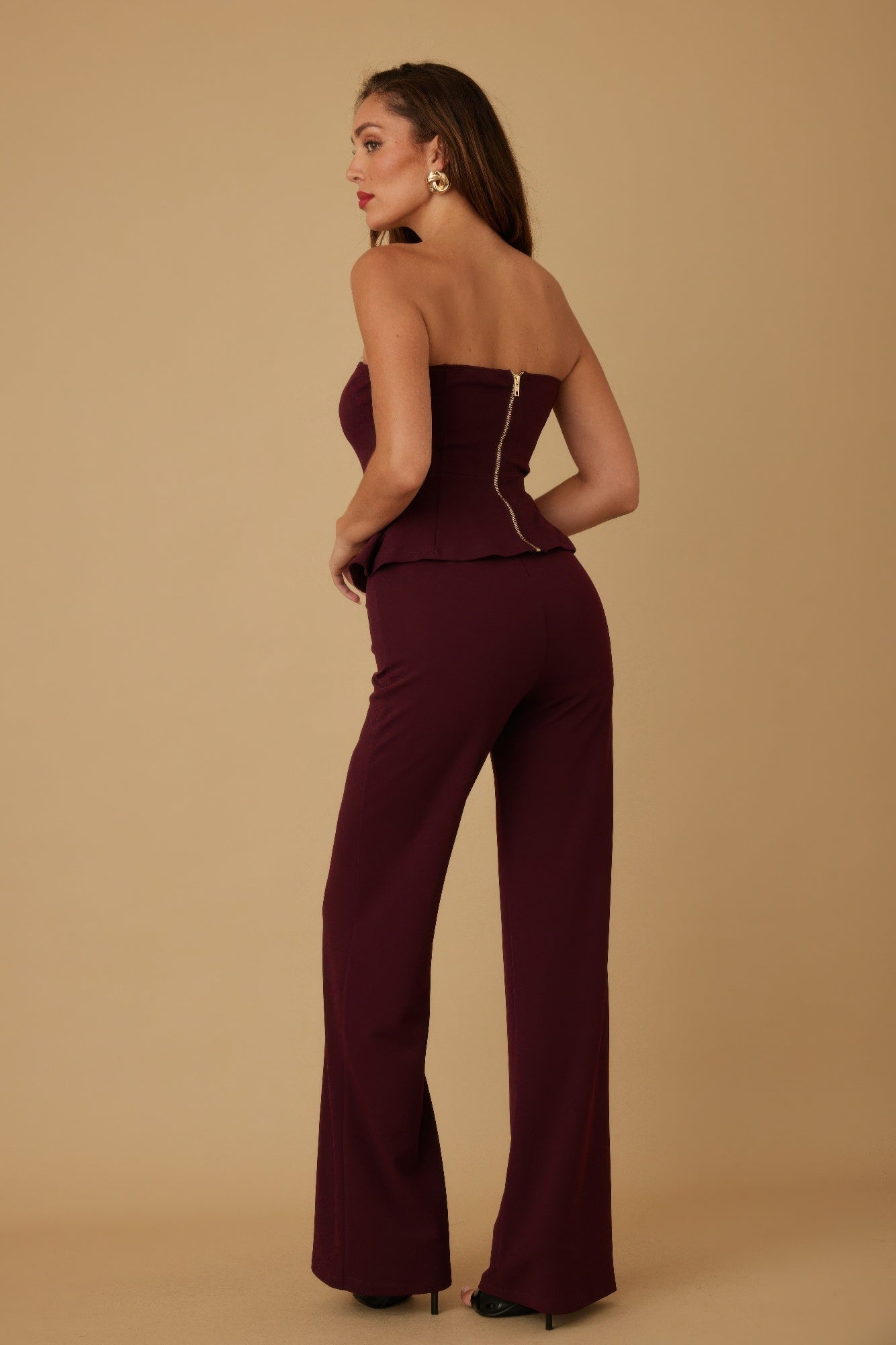 Scrunched Golden Stone Strapless Sets        