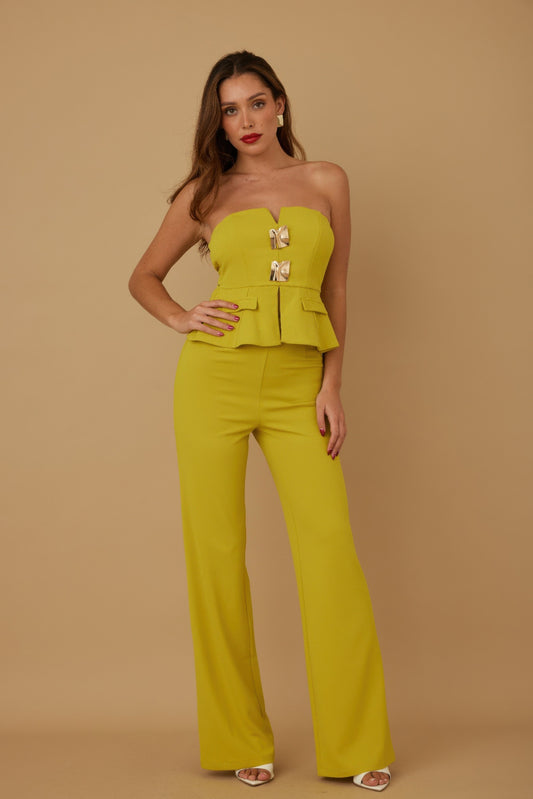 Scrunched Golden Stone Strapless Sets        