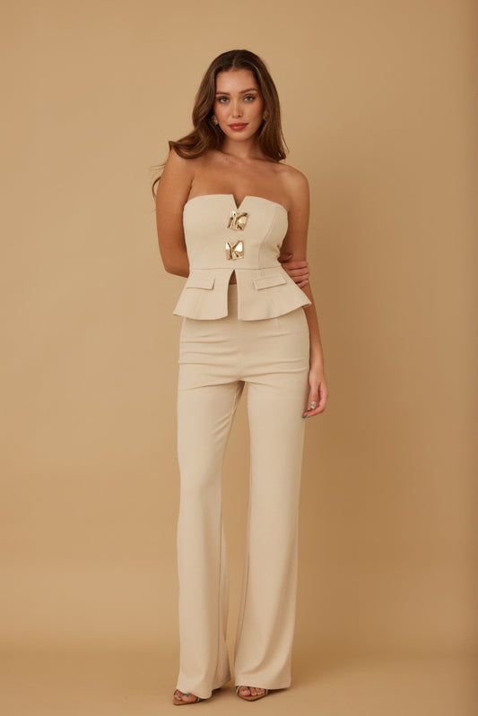 Scrunched Golden Stone Strapless Sets        
