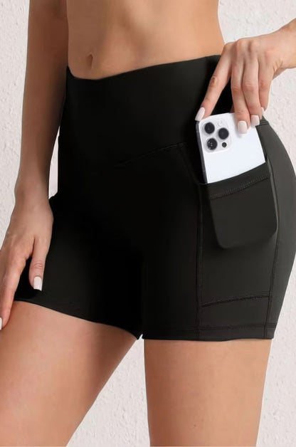 Sports Yoga Shorts With Pockets          