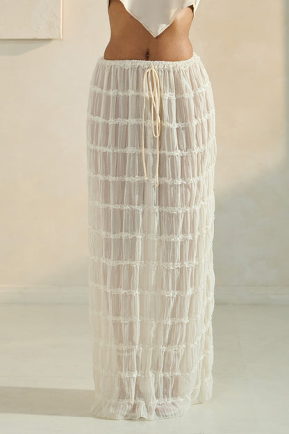 Sky Breeze Sheer Maxi Skirt     